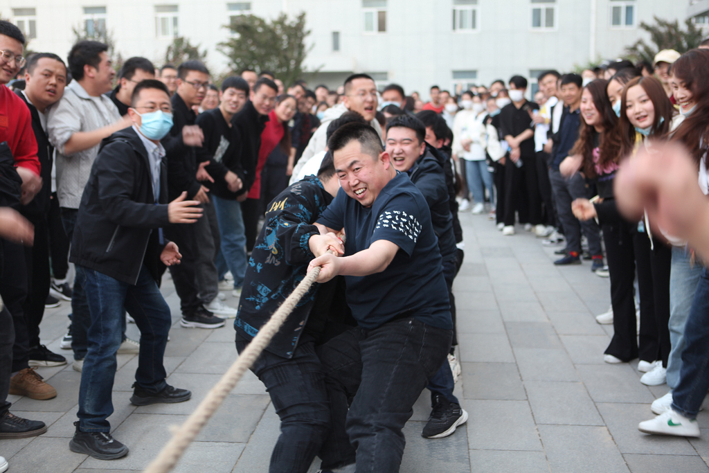 龙八头号微电举办迎“五一”员工拔河比赛