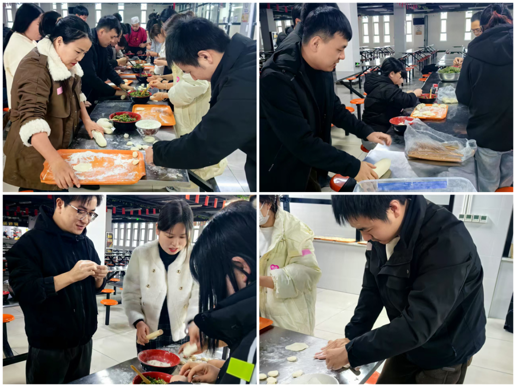 龙八头号微电组织冬至节包饺子活动